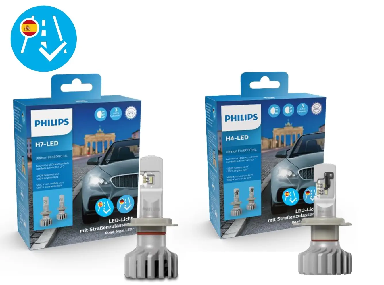 PHILIPS Ultinon Pro6000 LED HL Lámparas homologadas para uso en